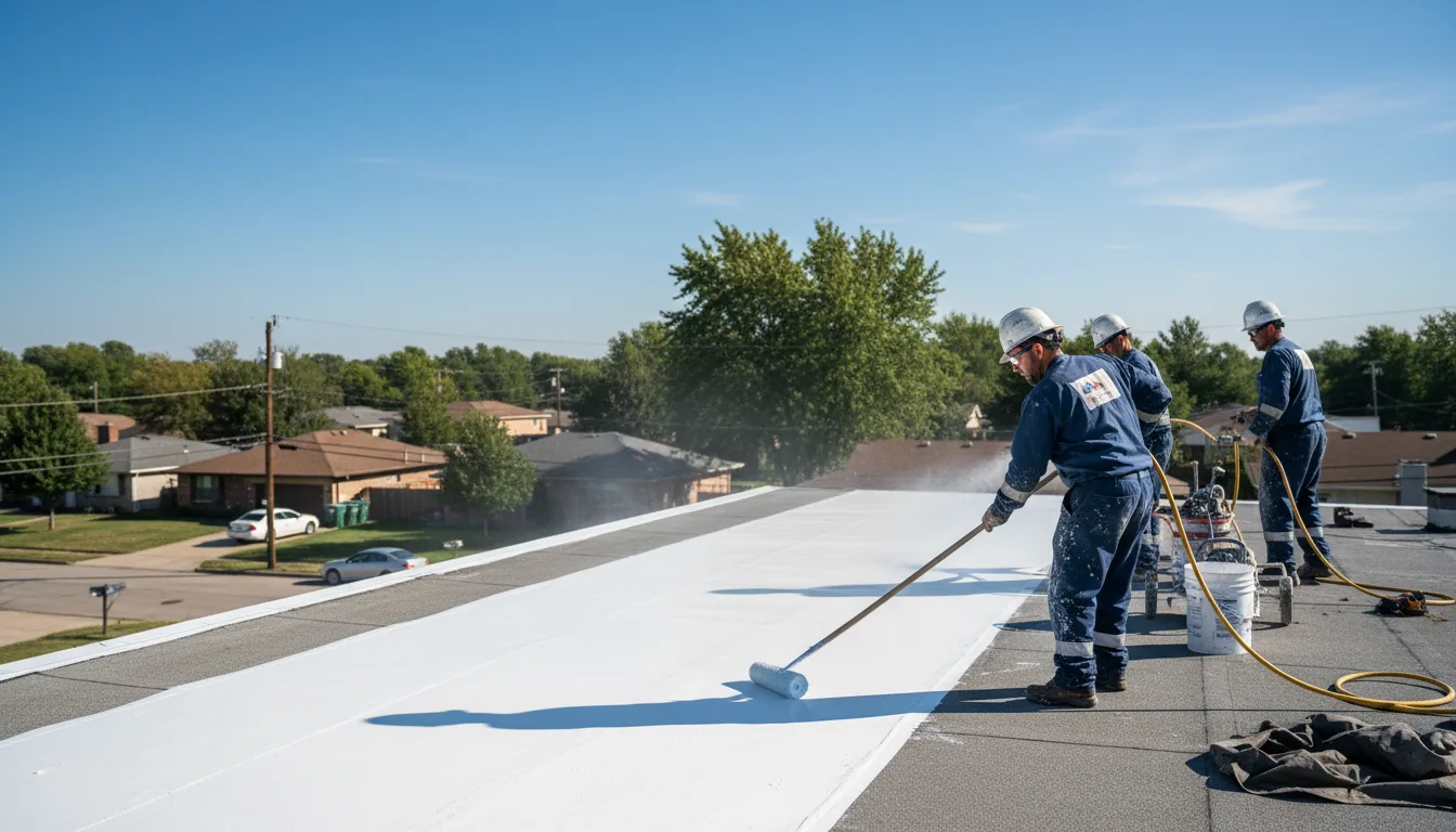 Commercial roof coating in Pinehurst, TX near me